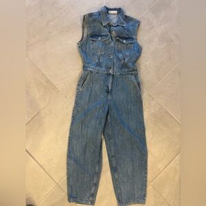 Zara Blue Denim Jumpsuit